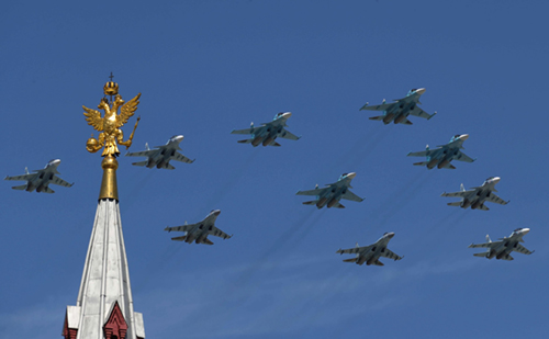 Russian military planes Moscow Victory Day parade 2018