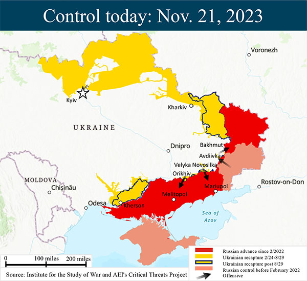 Ukraine Overall Map 11.21.23
