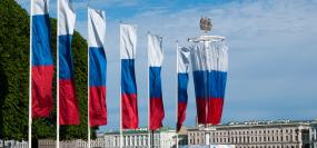 russian flags