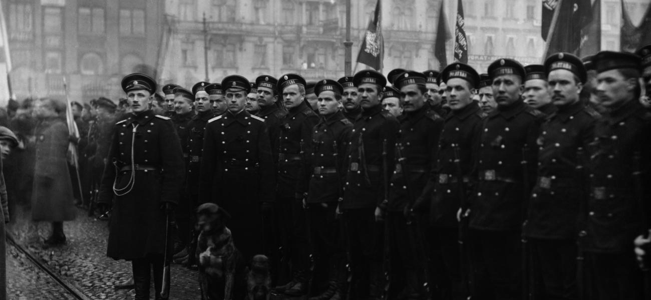 Russian imperial soldiers in Helsinki celebrating after February Revolution.