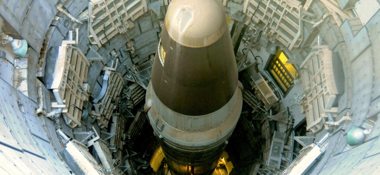 Looking downwards into the silo of a Titan II Missile