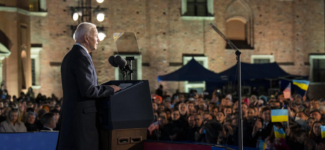Biden delivers remarks on the war in Ukraine
