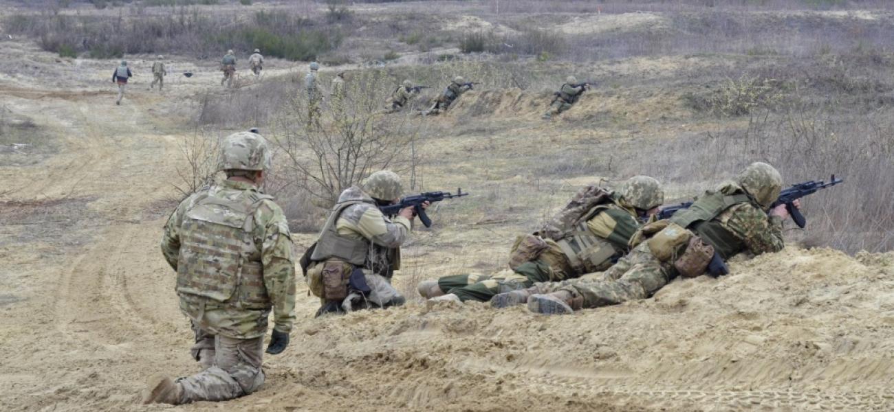 Soldiers in Ukrainian military. 