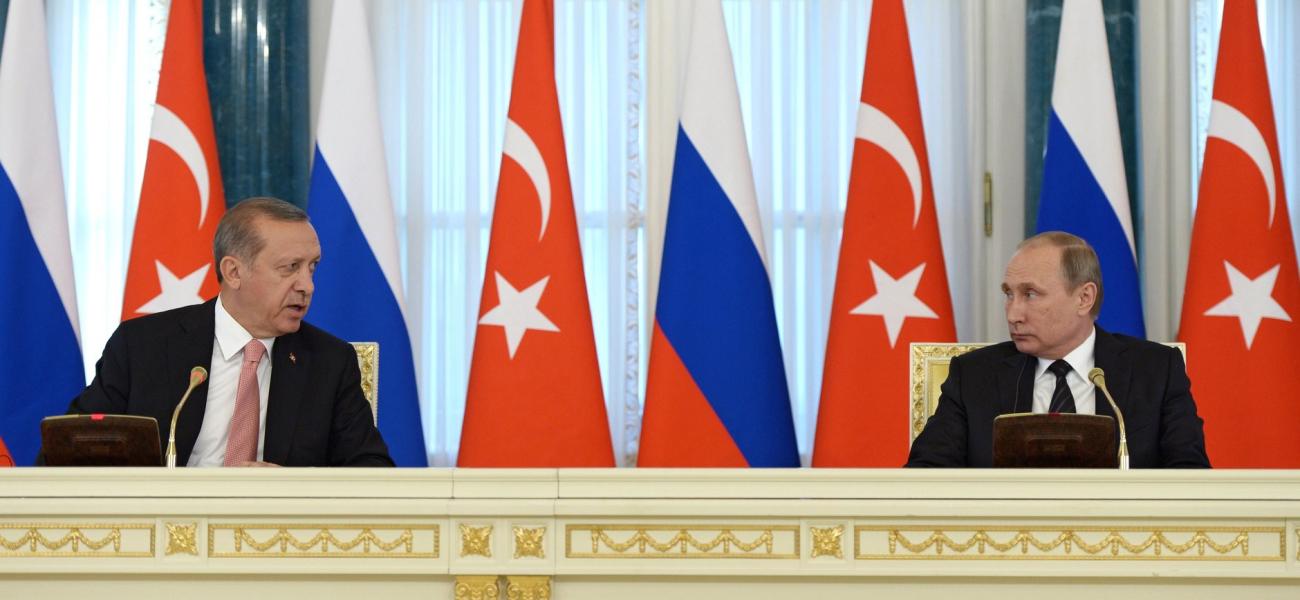 Russian President Vladimir Putin and Turkish President Recep Tayyip Erdogan.