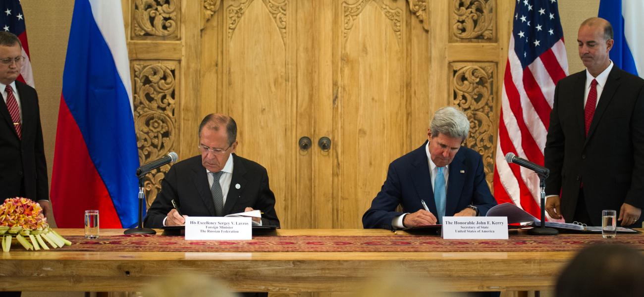 Secretary Kerry and Russian Foreign Minister Lavrov Sign the Nuclear Risk Reduction Centers Agreement