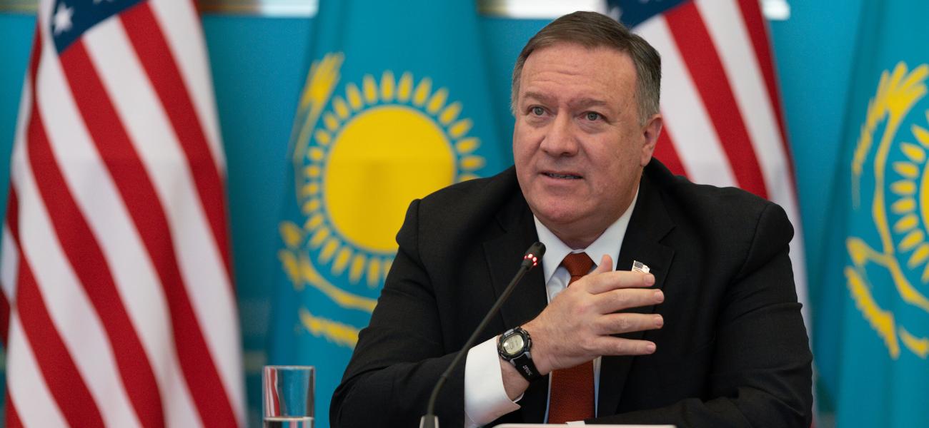 U.S. Secretary of State Mike Pompeo in Kazakhstan