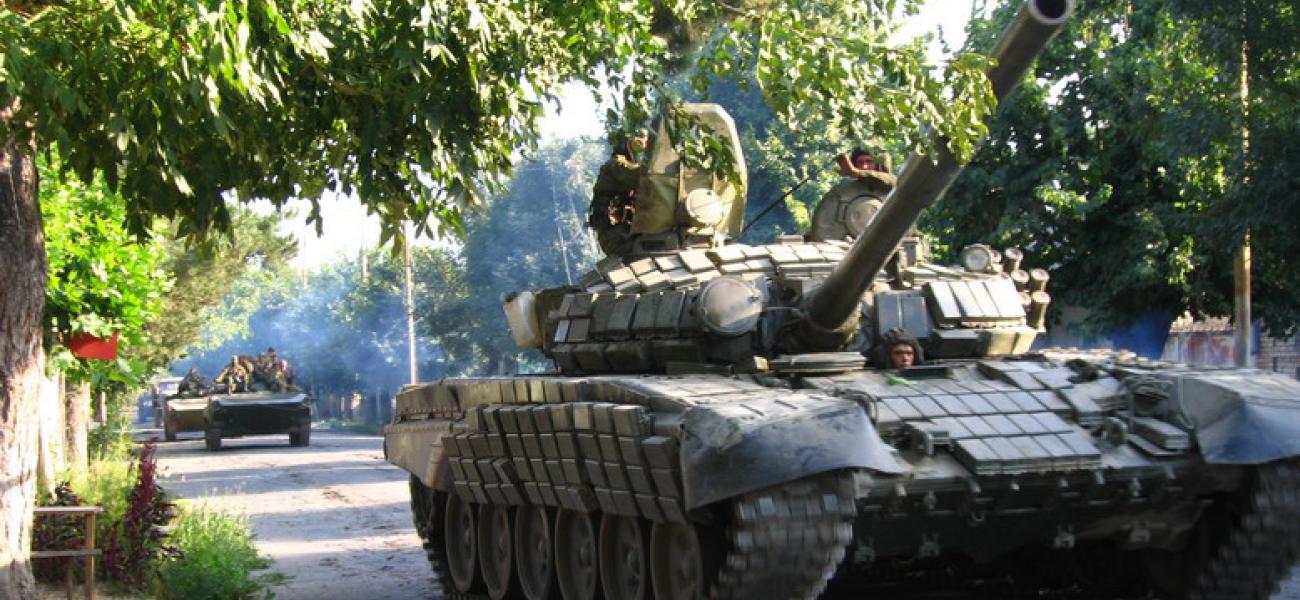 Tank in South Ossetia, August 2008.