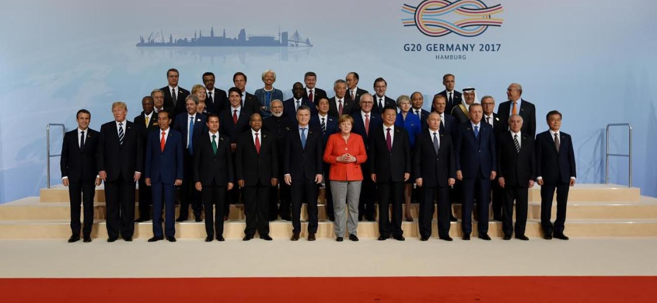 Trump, Putin and other G20 leaders in 2017