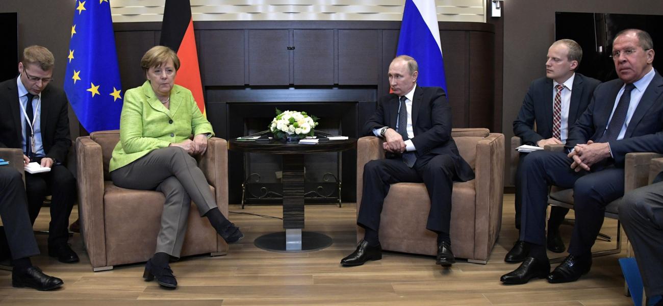 German Chancellor Angela Merkel and Russian President Vladimir Putin