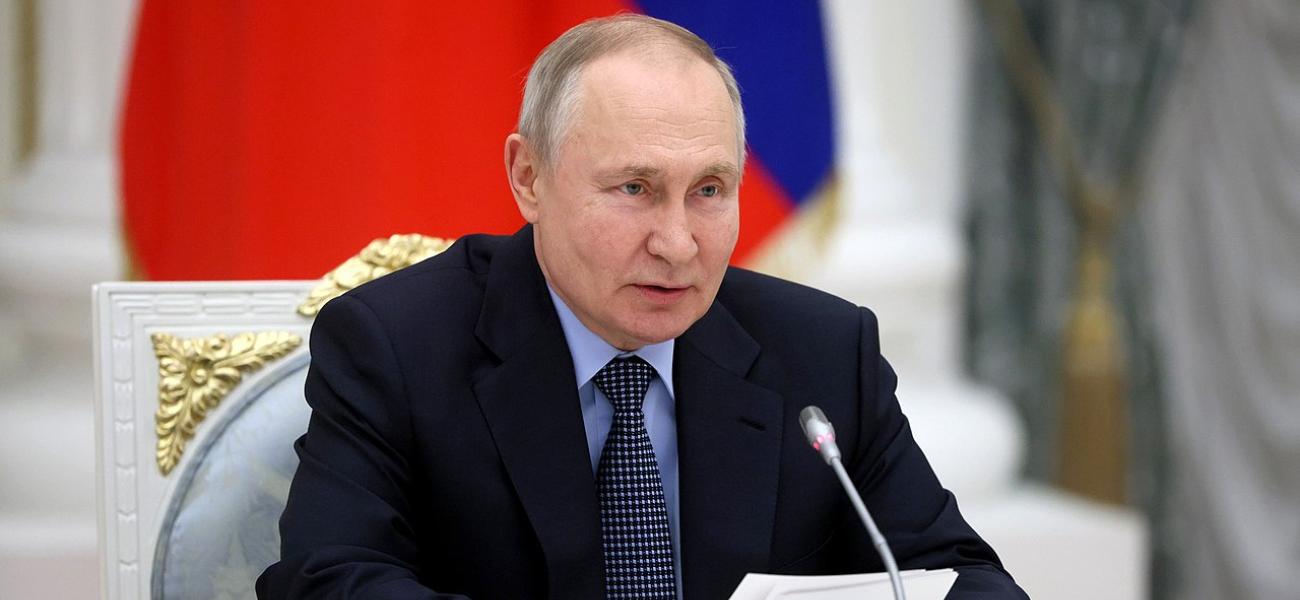 President of Russia Vladimir Putin at a meeting with representatives of the aviation industry.