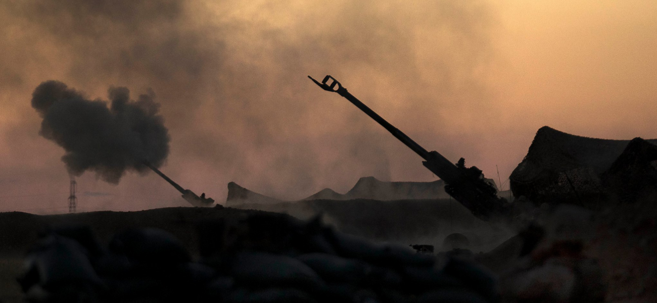 The United States Marine Corps provide fire support to the SDF during the Battle of Raqqa.