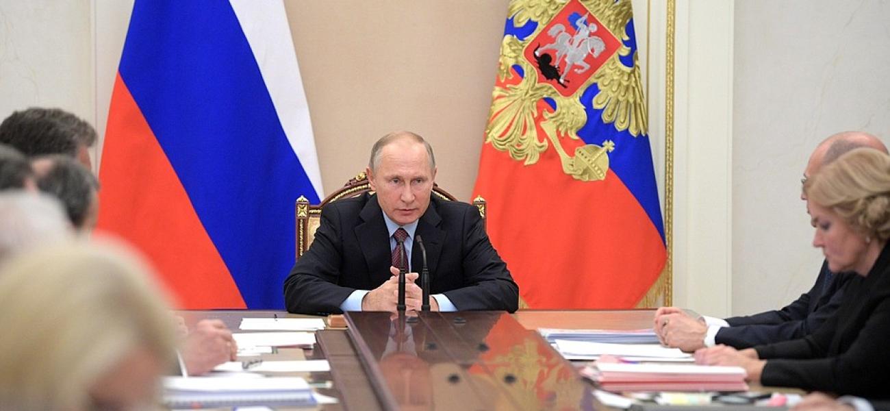 Russian President Vladimir Putin in the Kremlin. 