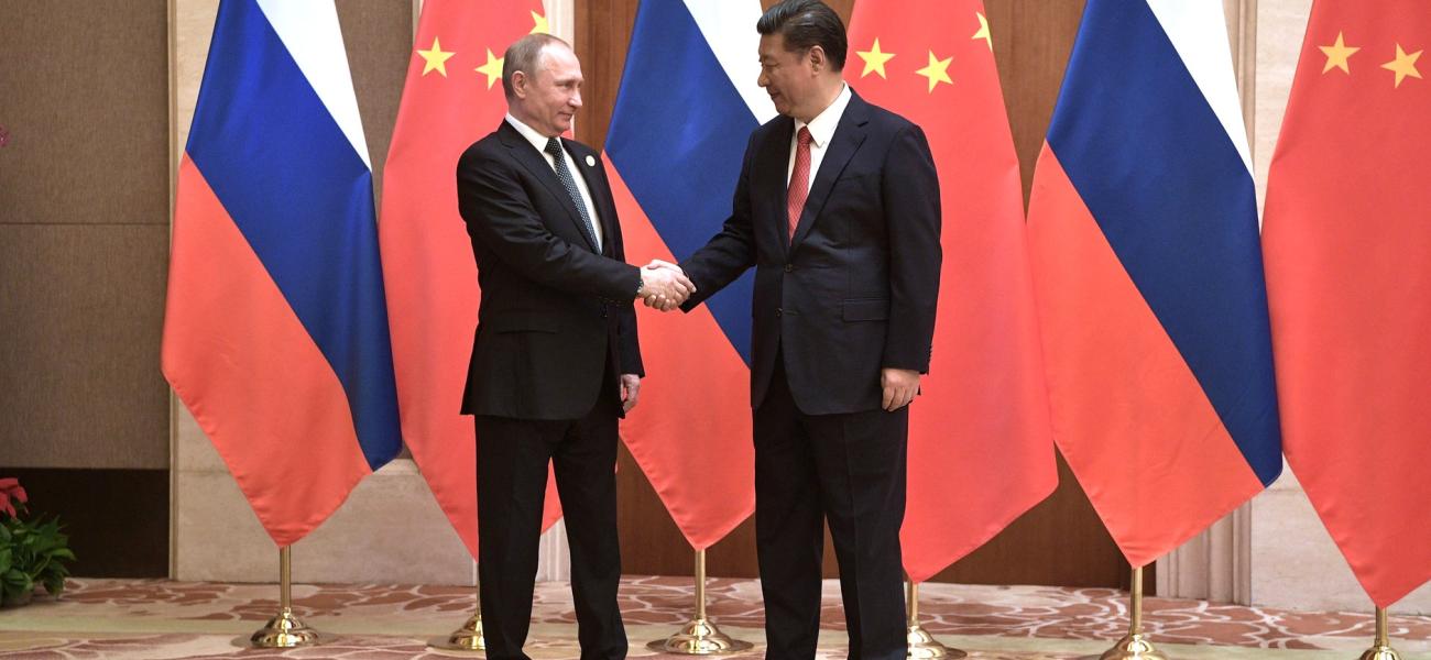 Russian President Vladimir Putin with his Chinese counterpart Xi Jinping.
